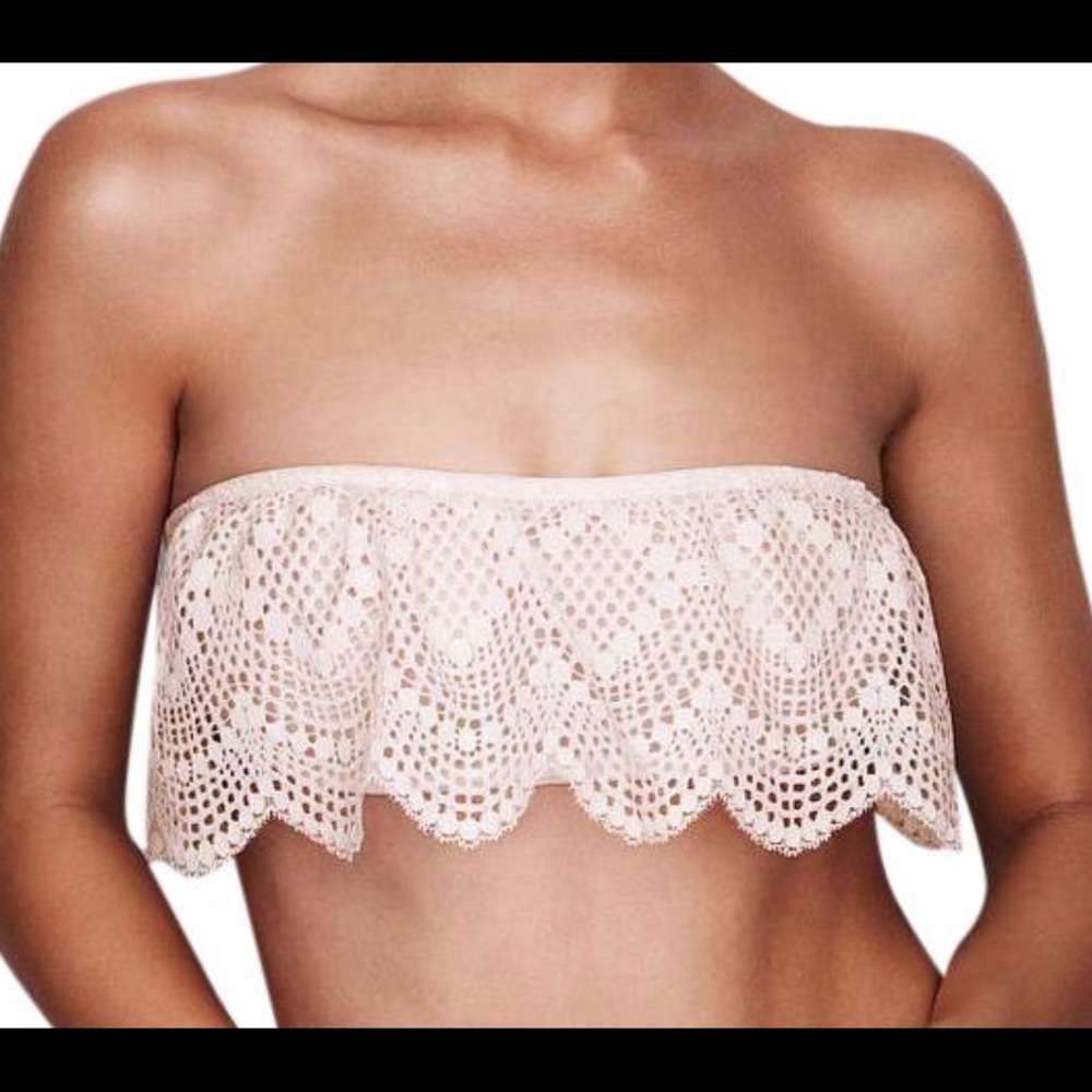 Victoria’s Secret white bandeau lace top